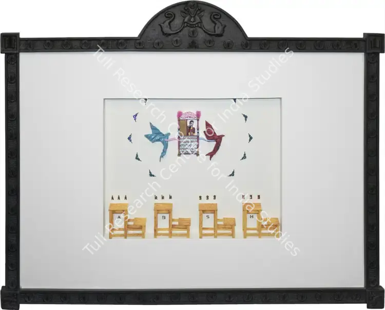 Chattopadhyay, Prantik (Artist). E Class: Ideal Boy Goes To School Everyday. Mixed media on board, 2008 | Painting | FineArts | 00644816