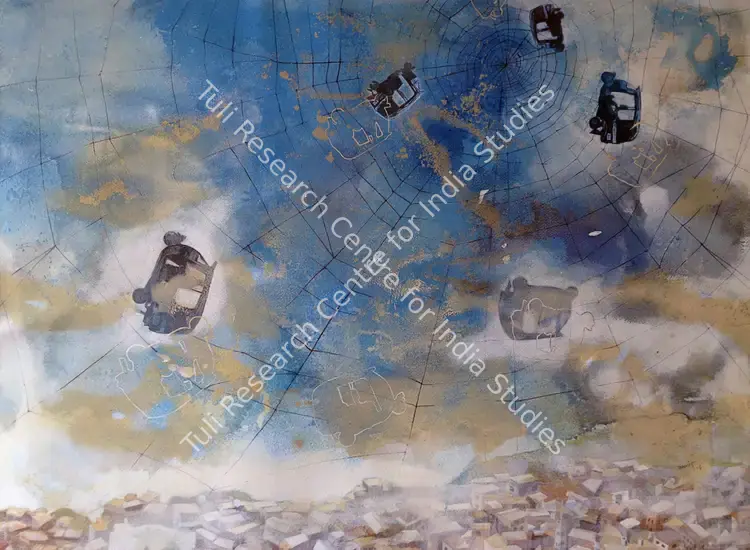 Chowdhury, Arunanshu (Artist). Are We Ready To Alter - 2. Mixed media on paper, 2006 | Painting | FineArts | 0023476