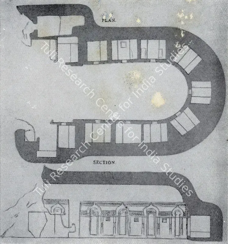 Unknown (Cartographer). Bedsa - Plan. n.d. | Map, Marg, December 1955 | ArcHeritage | 00535986