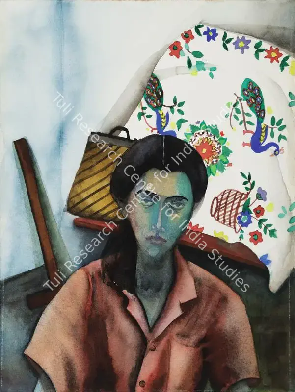 Dodiya, Anju (Artist). Untitled. Watercolour and pencil on paper, 1990 | Painting | FineArts | 00546132