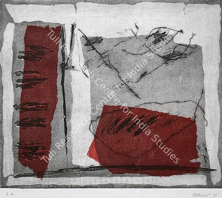 Dhawan, Rajendra (Artist). Untitled. Etching and aquatint on paper, 1975 | Graphic Art | FineArts | 0023653