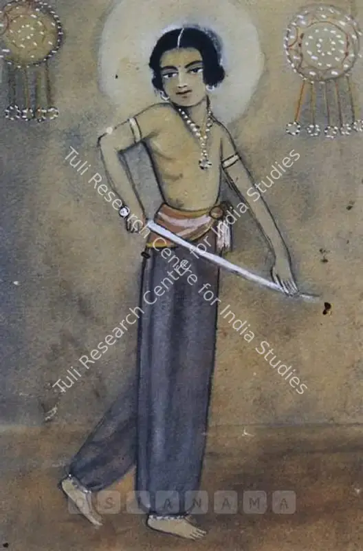 Devi, Sunayani (Artist). Young Krishna. Watercolour on paper, n.d. | Painting  | 00880904