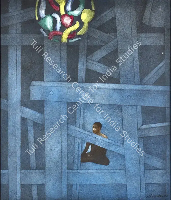 Bhattacharjee, Chandra (Artist). Untitled. Acrylic on canvas, 2004 | Painting | FineArts | 00647198