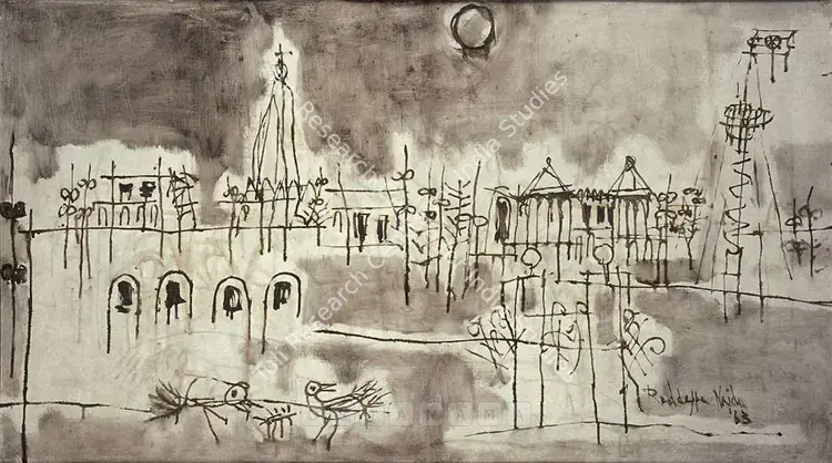 Naidu, Reddeppa (Artist). Cathedral. Oil on board, 1963 | Painting | FineArts | 00376606