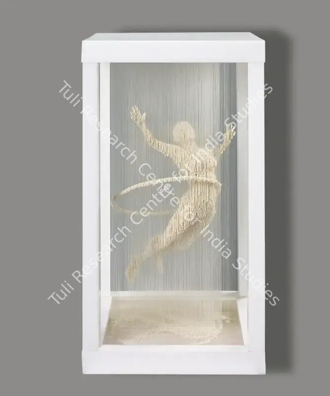 Choyal, Akash (Artist). Untitled. Breads & acrylic thread in a wooden box, n.d. | Sculpture | FineArts | 00334887