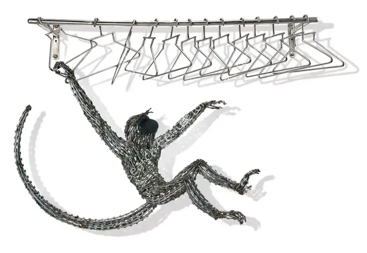 Kotturu, Lakshman Rao (Artist). Limited Branches. GI fencing wire, steel & black mesh, 2019 | Sculpture | FineArts | 00416133