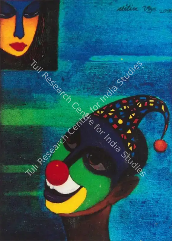 Utge, Nitin (Artist). Clown I. Acrylic on canvas, n.d. | Painting | FineArts | 00372108