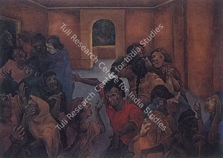 Singh, Sardar Gurcharan (Artist). Untitled. Acrylic on clothe, 1985 | Painting  | 00877006