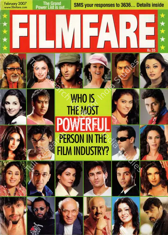 Pillaai, Jitesh (Editor). Filmfare. 56(2). Bombay: Devashish Sarkar, c/o The Times of India, 01 February 2007 | Magazine | CinemaEducation | 00793979