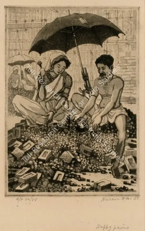 Das, Haren (Artist). Happy Pairs. Etching on paper; Edition A/P 20/25, 1950 | Graphic Art | FineArts | 00357676