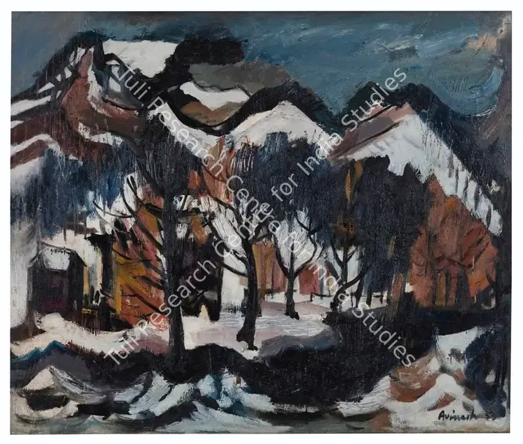 Chandra, Avinash (Artist). Untitled (Pahalgam). Oil on canvas, 1954 | Painting | FineArts | 00547059