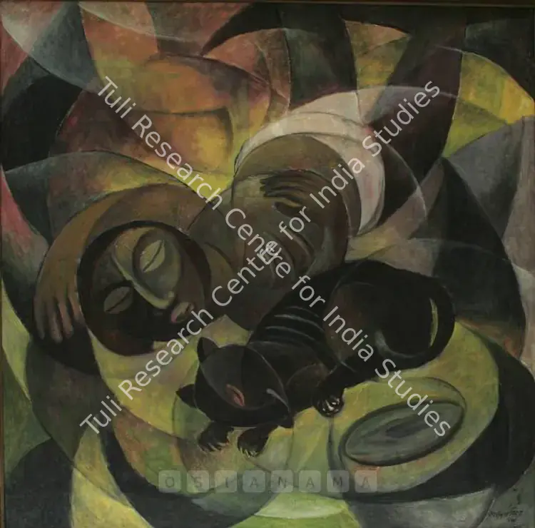 Mitra, Sailen (Artist). Untitled. Acrylic on canvas, 1998 | Painting | FineArts | 00561677