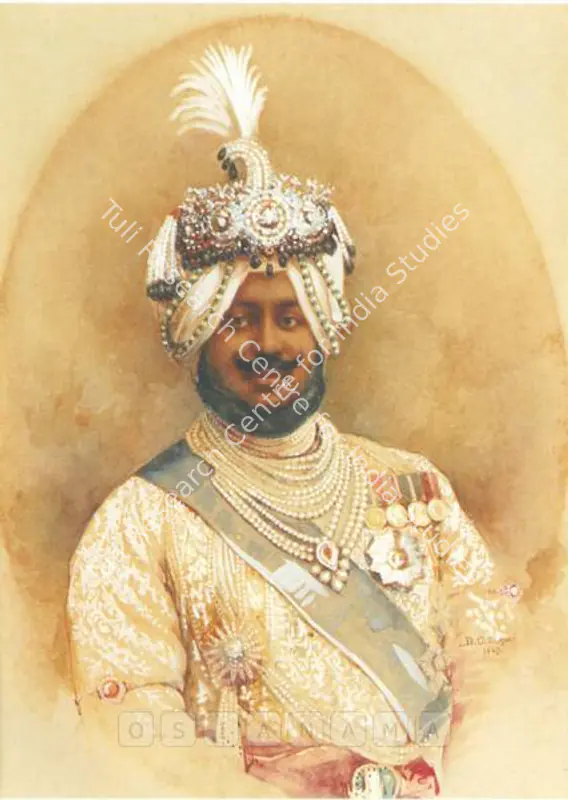 Law, Bhavani Charan (Artist). Portrait Of The Maharaja Of Patiala. Watercolour on paper heightened with white, 1927 | Painting  | 00878002