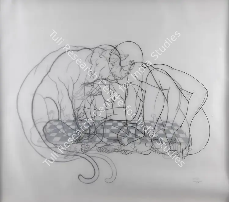 Bhagyanath, C. (Artist). Untitled. Marker on garware polyester film translucent paper, 2017 | Painting | FineArts | 00419512