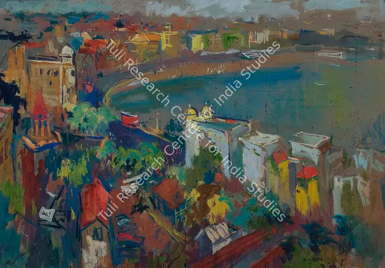 Raza, S.H. (Artist). View from Malabar Hill. Gouache on paper, c.1940 | Painting | FineArts | 00645856