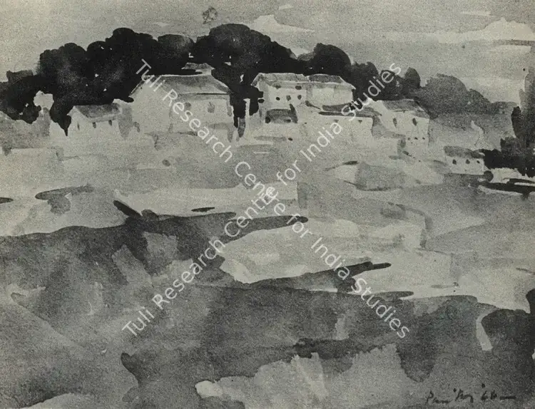 Paniker, K.C.S. (Artist). Basavangudi (Blue). Watercolour, 1944 | Marg, March 1979 | Painting | FineArts | 00674560