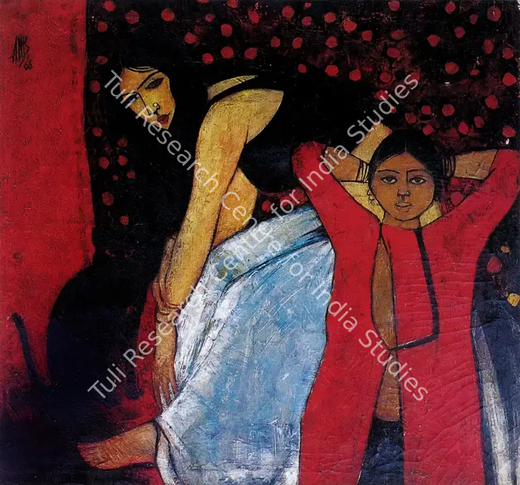 Farooqi, Anis (Artist). Two Women. Oil on canvas, 1966 | Painting | FineArts | 00375835