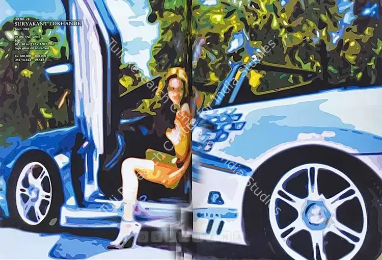 Lokhande, Suryakant (Artist). In The Fast Lane. High gloss oil on canvas, 2007 | Painting | FineArts | 00575884
