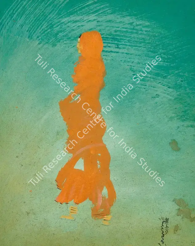 Bandopadhyay, Ramananda (Artist). Untitled. Gouache on paper laid on board, 1985 | Painting | FineArts | 00417475