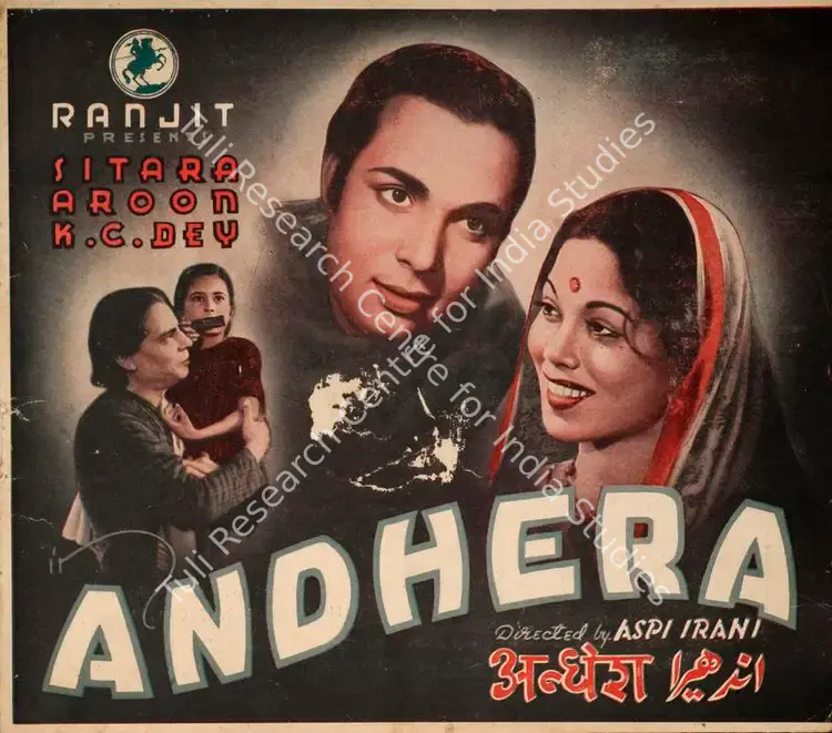 Irani, Aspi (Director), Andhera, 1943 | Song-Synopsis Booklet | CinemaEducation | 00862973