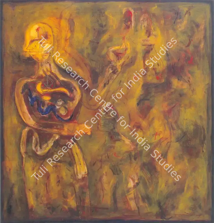 Konar, Tapas (Artist). Intersection Of A Lonely Man. Oil on Canvas, 1999 | Painting | FineArts | 00576232