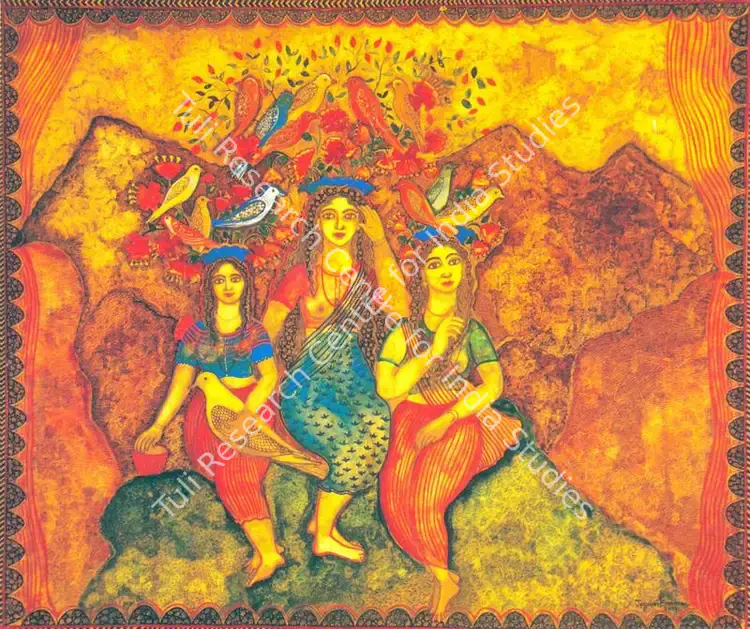 Burman, Jayshri (Artist). Untitled. Mixed media on mountboard, 2001 | Painting | FineArts | 00372701