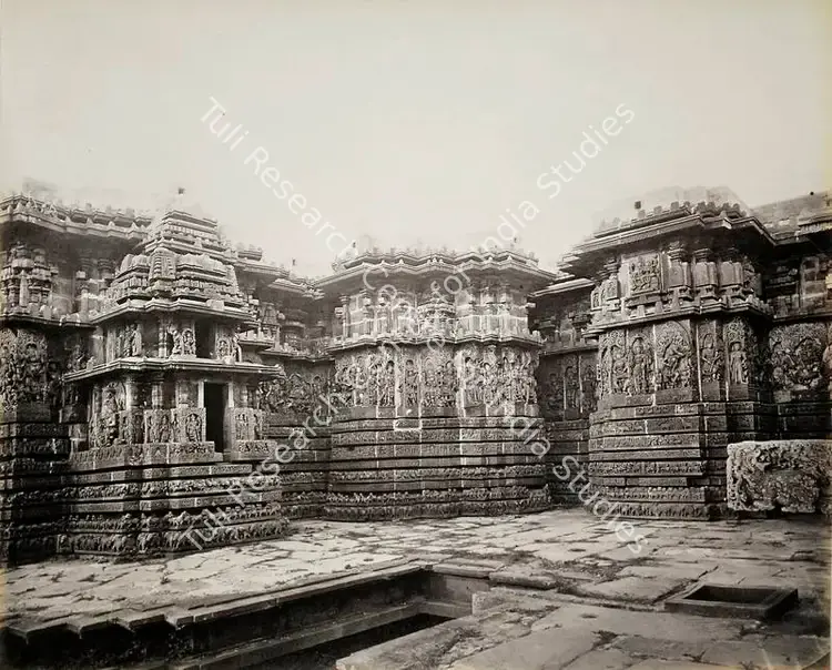 Lyon, Edmund David (Photographer), Hullabeed Temple, Carvings on West side, n.d. | Antiquarian Photograph | Photography | 00115699