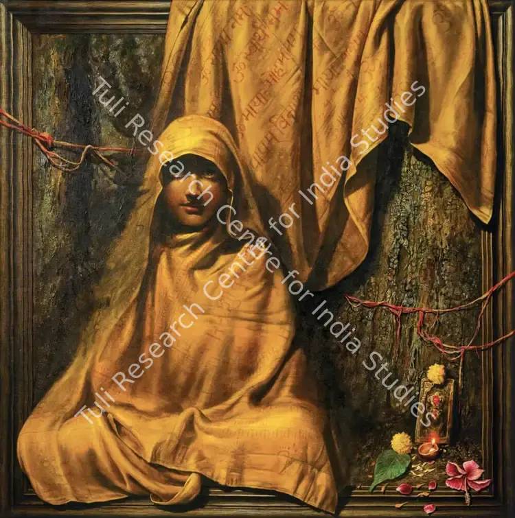 Sharma, Vijender (Artist). Deification. Oil on canvas, 1999 | Painting | FineArts | 00603895