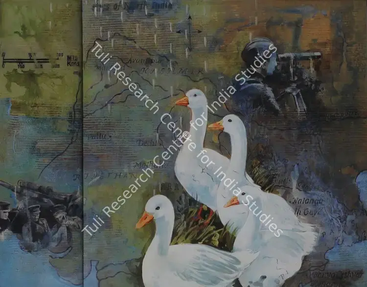 Chowdhury, Arunanshu (Artist). Passage To Mansarovar. Oil on canvas, 2003 | Painting | FineArts | 00574752