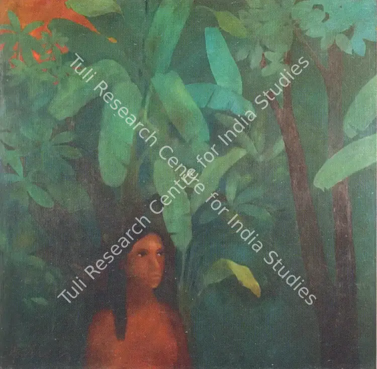 Roy, Suhas (Artist). Radha. Oil on canvas, 1984 | Painting | FineArts | 00373497