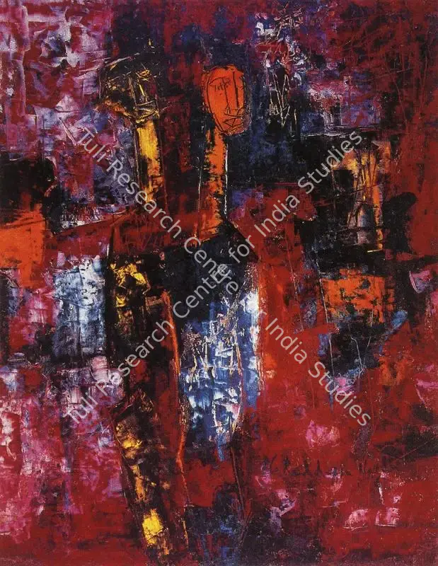 Naidu, Reddeppa (Artist). Couple. Oil on paper, 1961 | Painting | FineArts | 00376069