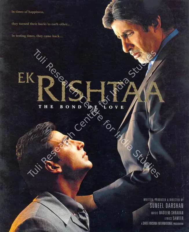 Darshan, Suneel (Producer), Ek Rishtaa, 2001 | Song-Synopsis Booklet | CinemaEducation | 00864305