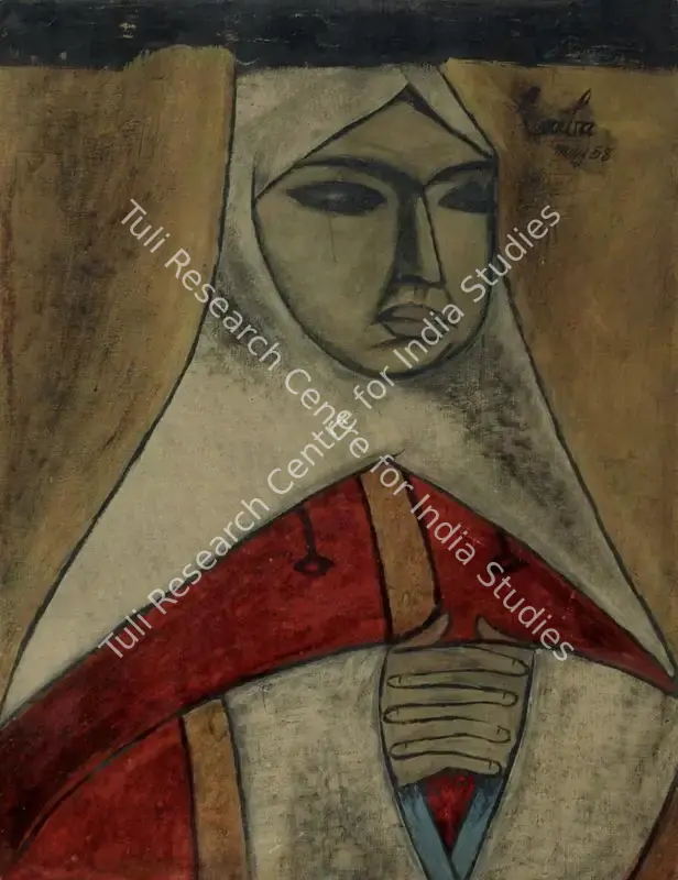 Raiba, A.A. (Artist). Untitled. Mixed media on paper, 1958 | Painting | FineArts | 00338366