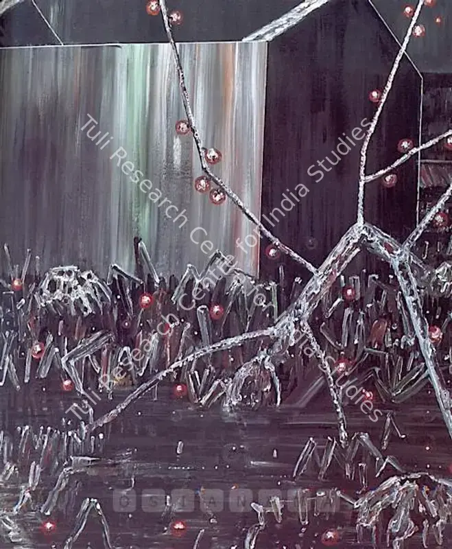 Krishnan, Rajan (Artist). Zone Of Red Berries. Oil on canvas, 2007 | Painting | FineArts | 00575860