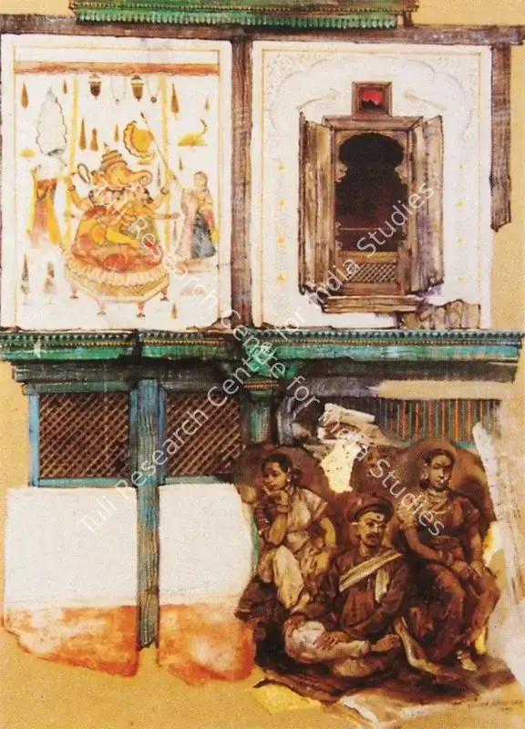 Bahulkar, Suhas (Artist). Divine facade XII. Gouache on paper, n.d. | Painting | FineArts | 00372069