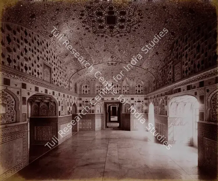 Unknown (Photographer), Interior of the Kanch Mehal, Amber (Sheesh Mahal, Amber), 1901-1902 | Antiquarian Photograph | Photography | 00115453