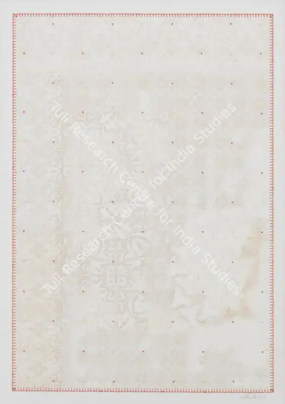 Agha, Anila Quayyun (Artist). From the series Antique Lace. Laser-cut patterns on paper with mylar, embroidery and beads, 2016 | Graphic Art | FineArts | 00642666