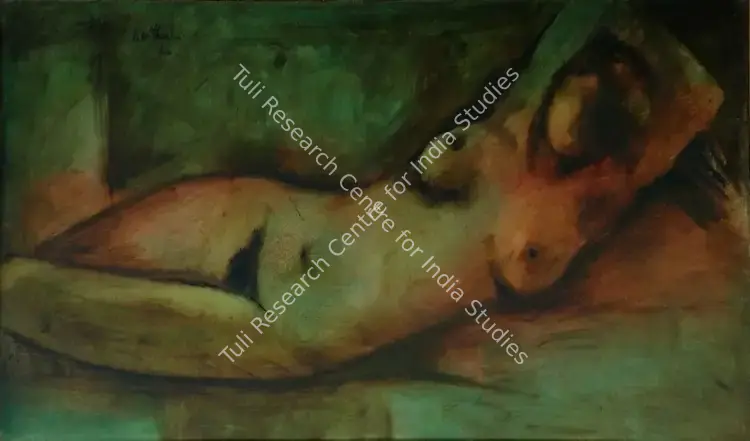 Vithal, B. (Artist). Nude. Oil on canvas, 1966 | Painting | FineArts | 00338562