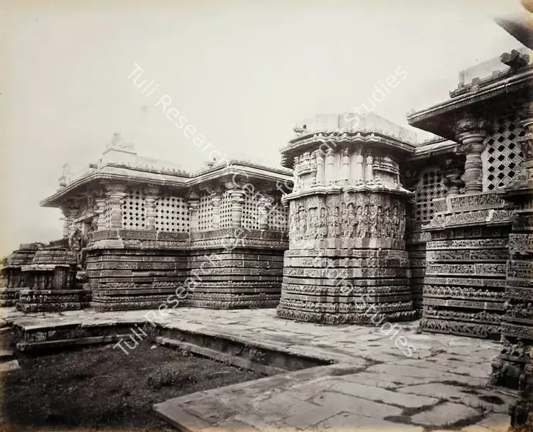 Lyon, Edmund David (Photographer), Hallabeed Temple (South-east angle) Situated near Hassan, Mysore Territory, n.d. | Antiquarian Photograph | Photography | 00115694