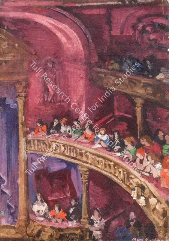 Krishna, Mary (Artist). At The Ballet. Oil on canvas laid down on board, n.d. | Painting | FineArts | 00372535