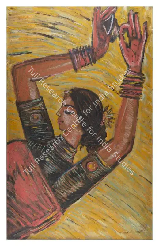 Khastgir, Sudhir (Artist). Untitled (Dancer). Mixed media on board, 1944 | Painting | FineArts | 00355625