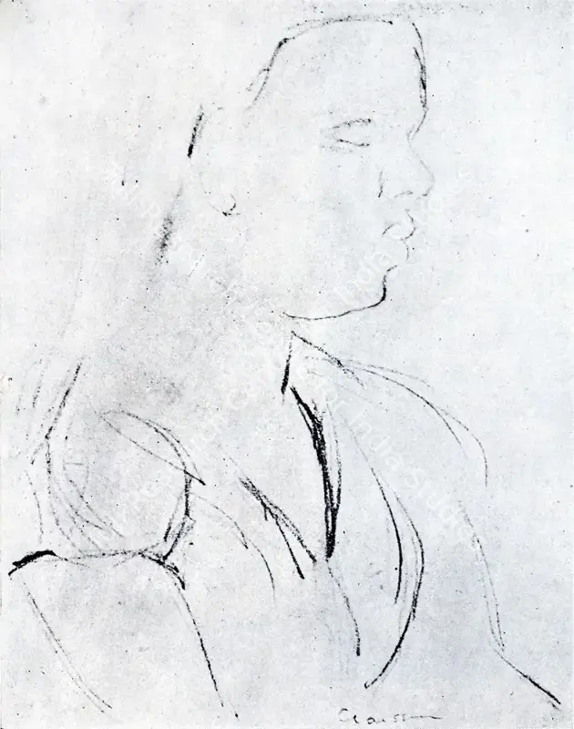 Claessen, George (Artist). Head of a Girl. n.d. | Marg, April 1952 | Drawing | FineArts | 00674683