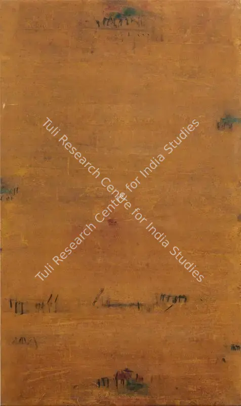 Dadrawala, Nitin (Artist). Untitled (Yellow & Raw Umber). Oil on canvas, n.d. | Painting | FineArts | 00417920