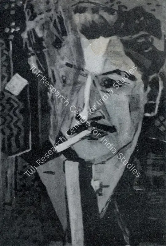 Kaul, Triloke (Artist). Self Portrait. n.d. | Marg, March 1955 | Painting | FineArts | 00674169