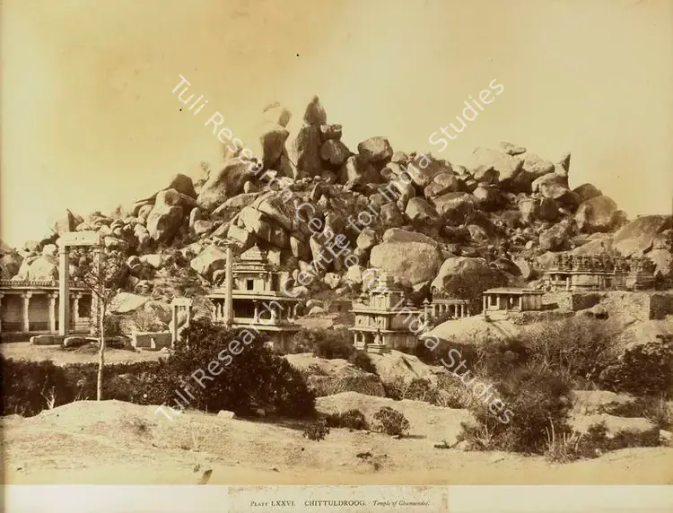 Pigou, William Henry (Photographer), Chittuldroog. Temple of Chamoondee, c.1857 | Antiquarian Photograph | Photography | 00115051