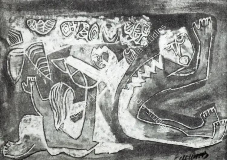 Chellappa, M.F. (Artist). Resurrection. n.d. | Artrends, July-October 1971 | Painting | FineArts | 00551403