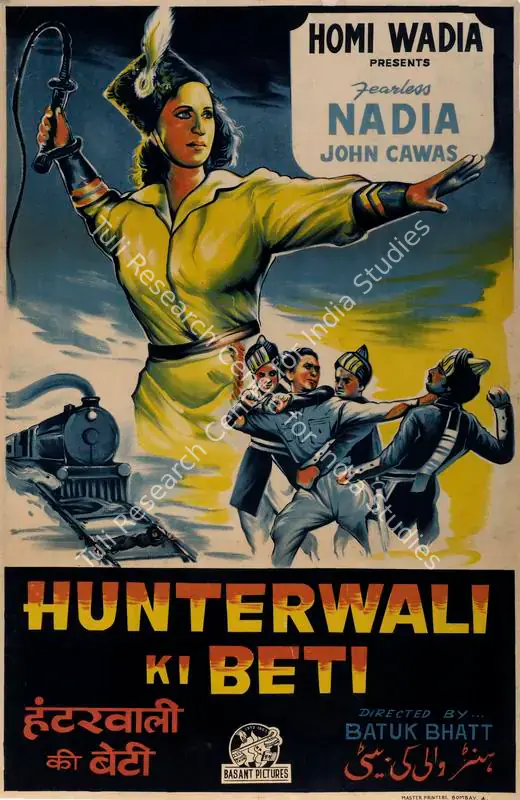 Bhatt, Nanabhai (Director), Hunterwali Ki Beti, 1943 | Half Sheet Poster | CinemaEducation | 00763859