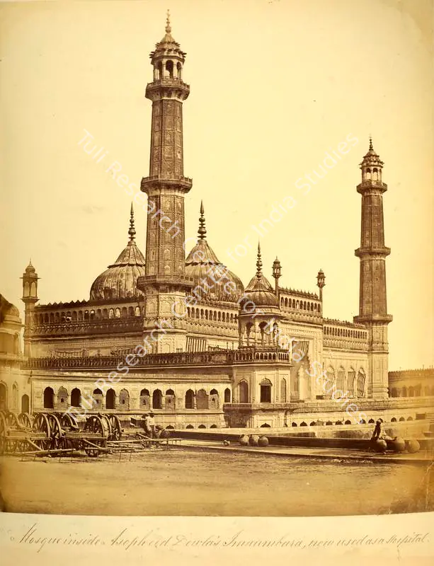 Beato, Felice (Photographer), Mosque inside Asophood Dowlah's Imaumbara, now used as a Hospital, Lucknow, March-April 1858 | Antiquarian Photograph | Photography | 00116275