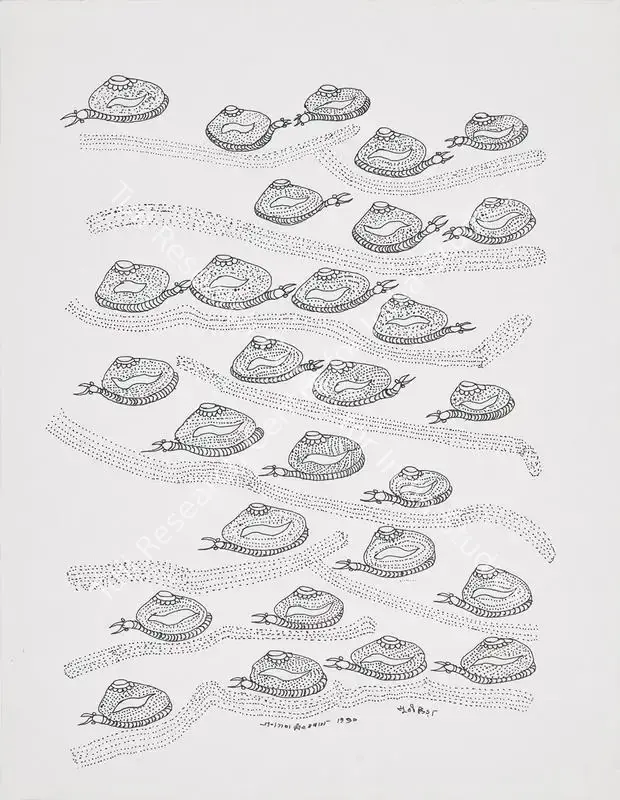Shyam, Jangarh Singh (Artist). Suti Kida. Ink on paper, 1990 | Painting | FineArts | 00352641