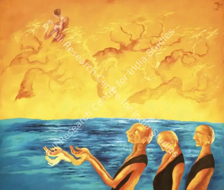 Caur, Arpana (Artist). Untitled. Oil on canvas, 1987 | Painting  | 00868860